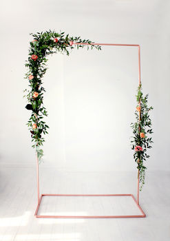 Copper Wedding Backdrop Frame For Flowers And Garlands, 2 of 4