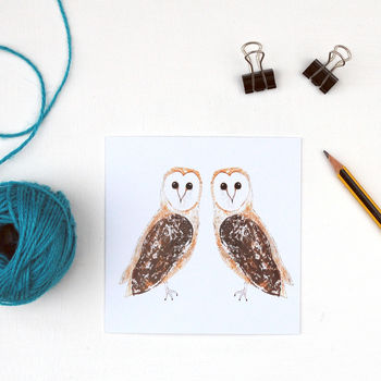 Pair Of Owls Greetings Card, 2 of 2