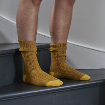 Recycled Silk And Lambswool Blend Cosy Ribbed Socks, 12 of 12