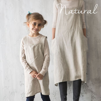 Linen Pinafore Apron For Kids, 6 of 12