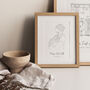 Personalised Mother And Baby Portrait Line Drawing, thumbnail 1 of 5