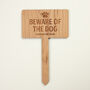 Personalised Beware Of The Dog Solid Cherry Wood Sign, thumbnail 3 of 8