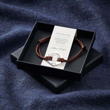 Personalised Men's Roman Numeral Date Sterling Silver Bracelet, 4 of 5