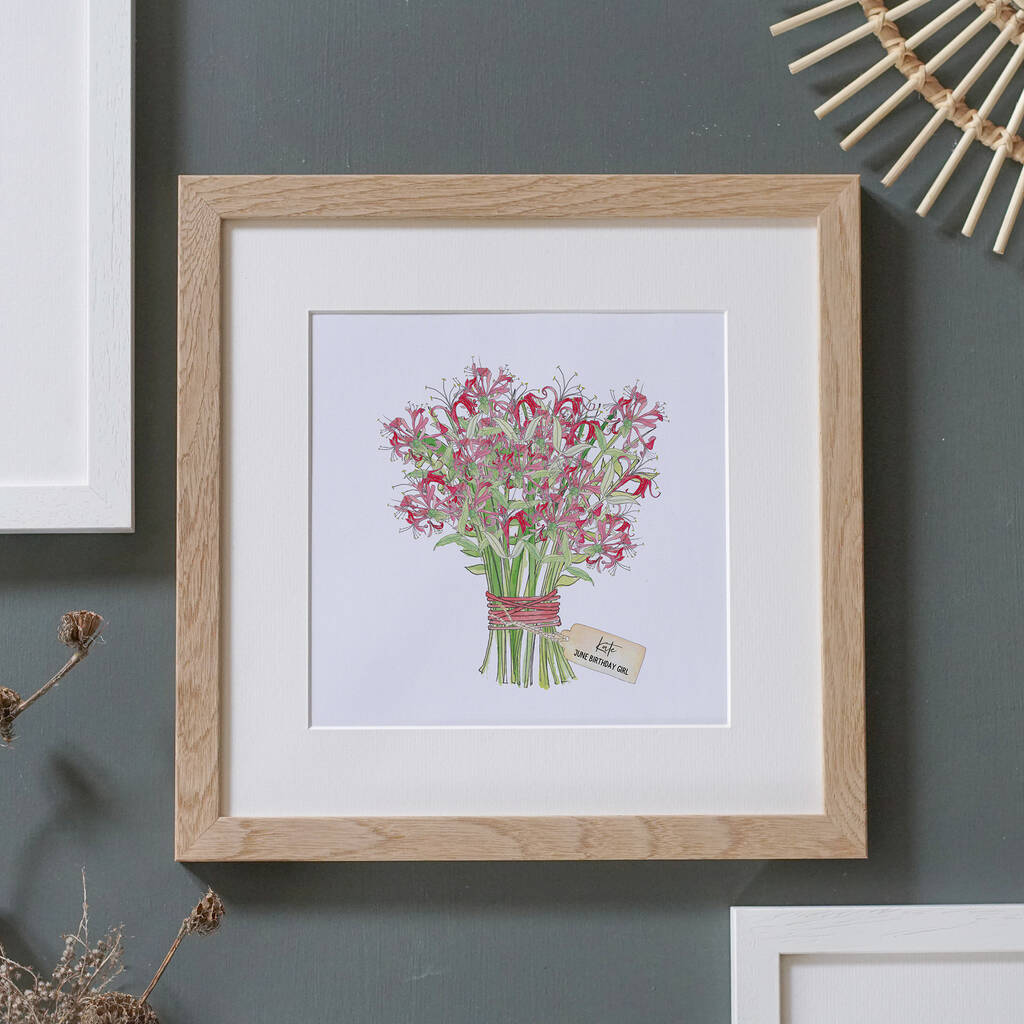 Personalised Birthday Birth Flowers Print By This Is Nessie ...