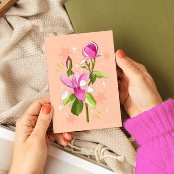 Magnolia Floral Card Peach, 2 of 2