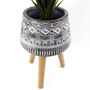 Large Blue Composite Planter With Stand, thumbnail 5 of 9