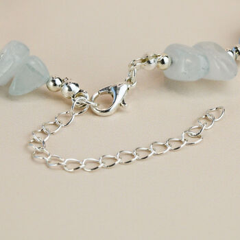 Silver And Light Blue Crystal Bracelet, 2 of 4