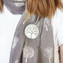 Metallic Tree Of Life Scarf And Magnetic Brooch, thumbnail 6 of 8