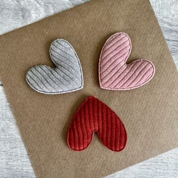 Dad/Grandad Corduroy Padded Heart Father's Day Card, 3 of 3
