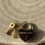 Engraved Pet Name Heart Padlock Dog Tag, thumbnail 7 of 8