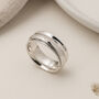 Sterling Silver Personalised Hammered Spinner Ring – 6mm, thumbnail 3 of 10