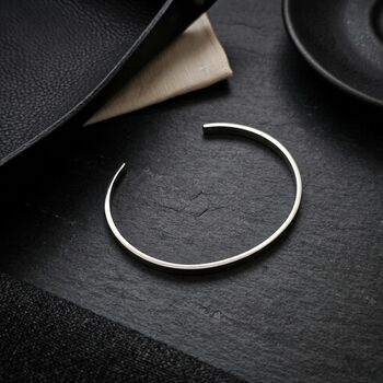 Open Cuff Silver Bangle, 5 of 8