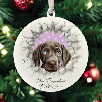 Personalised Christmas Weimaraner Break Through, 3 of 10