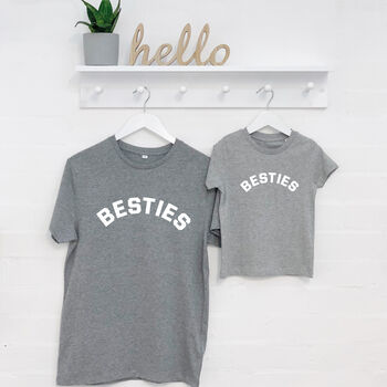 Besties Mother And Child Matching T Shirt Set, 5 of 9