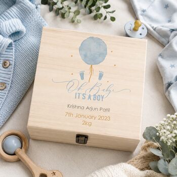 Luxury Baby Boy Keepsake Box, 4 of 4