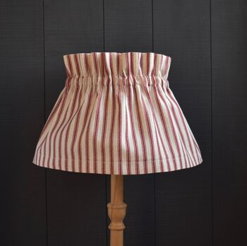 Dolly Red Ticking Stripe Scrunchie Lampshade, 2 of 2
