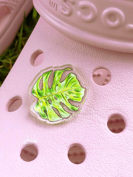 Houseplant Leaf Set Of Three Clog Shoe Charms, 3 of 12