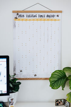 'Exciting Times Ahead' 2026 Bumblebee Wall Planner, 9 of 10