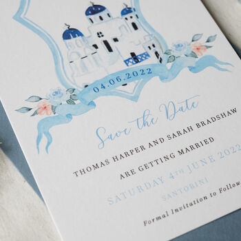Santorini Wedding Invitations, 10 of 12