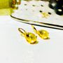 Citrine Gemstone Gold Earrings Gift For Her, thumbnail 2 of 4