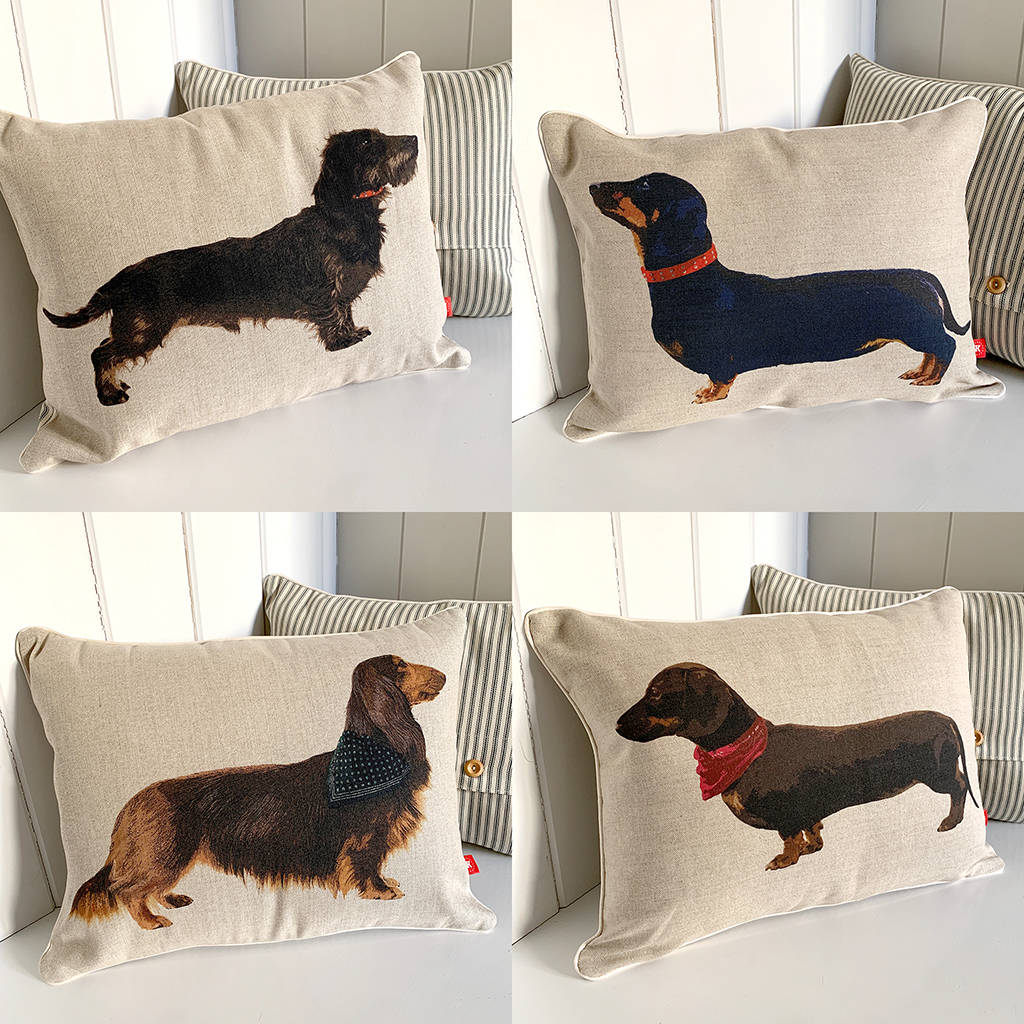 Dachshund Mini Bolster Cushion By Keylime Design