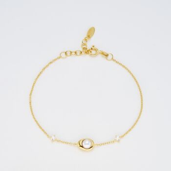 Freshwater Pearl 18k Gold Plated Bracelet, 2 of 3