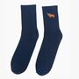 Men's Christmas Highland Cow Embroidered Cotton Socks Five Pack, thumbnail 8 of 8