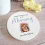 First Mother's Day Porcelain Round Coaster Mum Gift, thumbnail 2 of 6