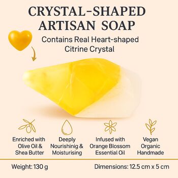 Valentine's Gift Onyx Ritual Hamper For Men – Luxury Crystal Candle, Aromatherapy Bracelet, Orange Blossom Crystal Soap, 5 of 10