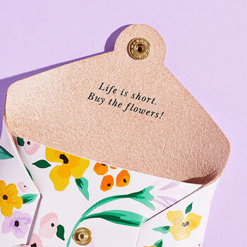 Personalised Floral Leather Card + Coin Purse, 4 of 7