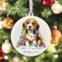 Personalised Beagle In Christmas Lights, thumbnail 4 of 9