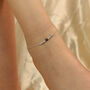 925 Silver Black Silver Ball Thin Dangle Payal Anklet, thumbnail 3 of 7