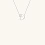 Mini Personalised Script Letter Necklace Silver, thumbnail 6 of 12