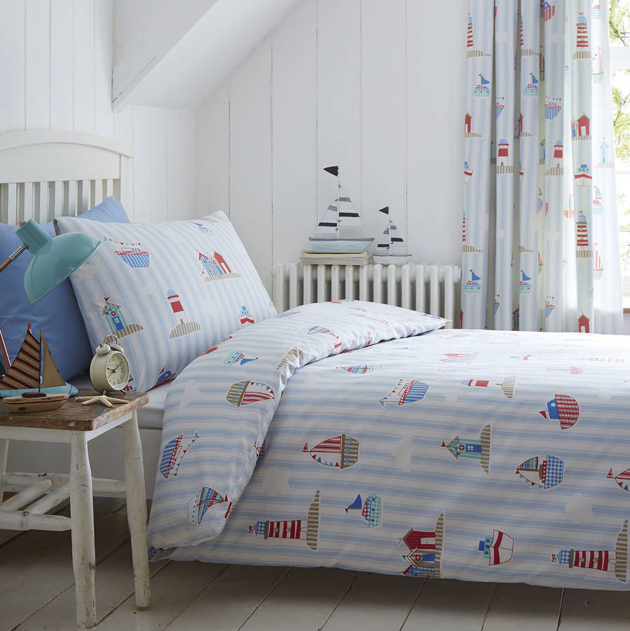 Sail On By Boys Boats Cotton Duvet Set By Marquis Dawe