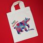 Personalised Patchwork Polar Bear Christmas Gift Bag, thumbnail 2 of 2