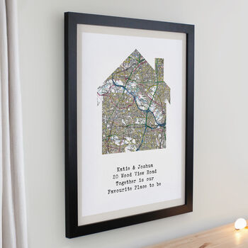 Personalised Map Home Framed Print, 6 of 9