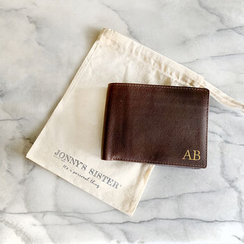 Personalised Vintage Brown Leather Rfid Wallet, 3 of 4