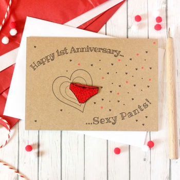 Happy Anniversary Sexy Pants! Fun Couples Card, 2 of 8