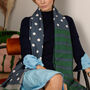 Personalised Dots And Stripes Classic Scarf, thumbnail 1 of 11