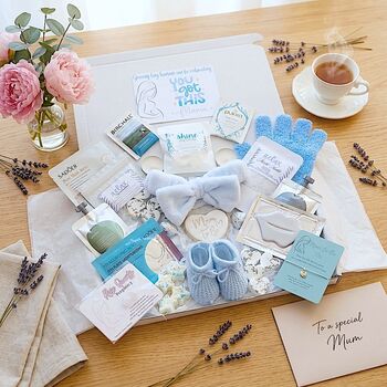 Relaxed Mum Relaxed Baby Pamper Hamper | Pregnancy Care Package | Maternity Leave Gift Box, 2 of 12