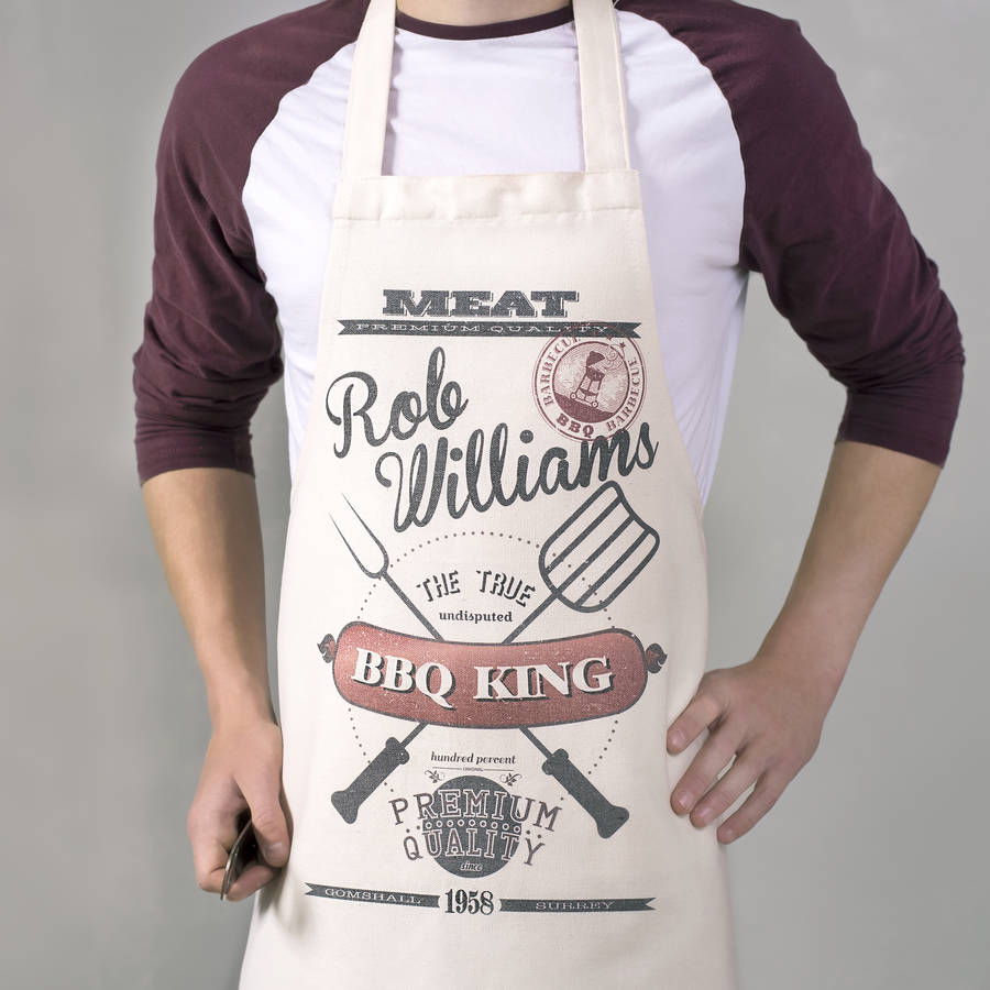 Personalised Bbq King Apron By Oakdene Designs