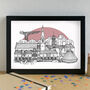 Barrow In Furness Skyline Art Print Unframed, thumbnail 1 of 6
