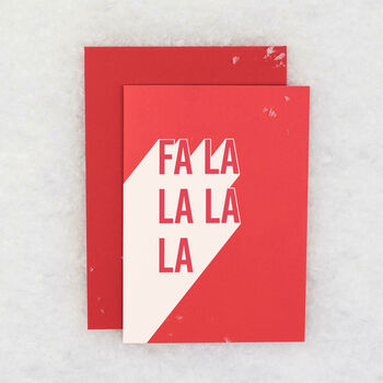'Fa La La La La' Christmas Card, 2 of 6