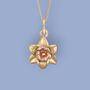 Tiny Daffodil Necklace In 18ct Gold Plated Silver, thumbnail 4 of 12
