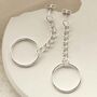 Sterling Silver Curb Chain And Hoop Earrings, thumbnail 1 of 5