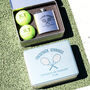 Personalised Tennis Tin Racket Hip Flask Gift Tin For Him, thumbnail 3 of 4