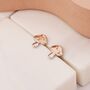 Dotted Mushroom Stud Earrings In Sterling Silver, thumbnail 6 of 11
