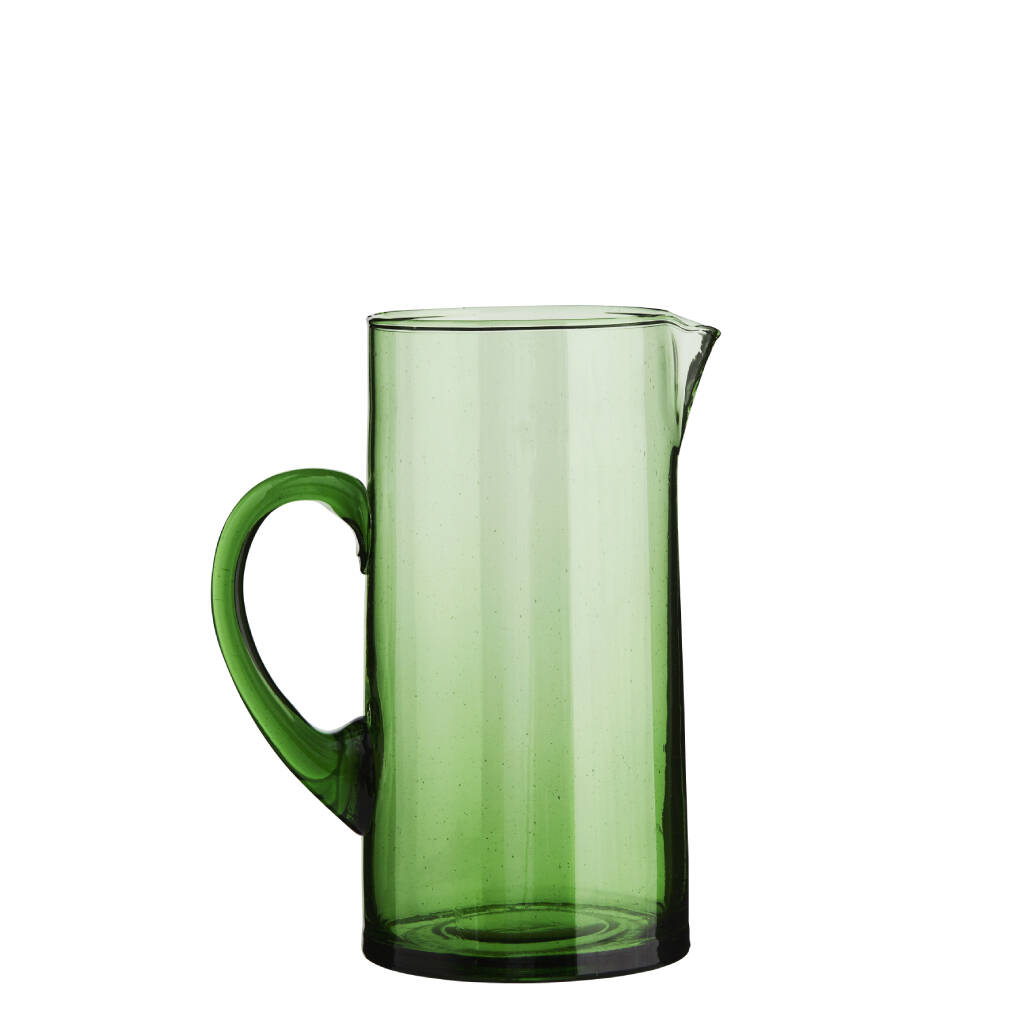 Tall Green Recycled Glass Jug By Posh Totty Designs Interiors