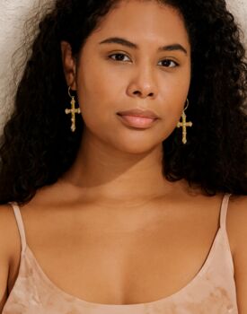 Magdeline Earrings 18k Gold Plated Pvd, 3 of 5