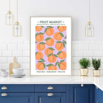 Peaches Fruit Market Poster, 6 of 6